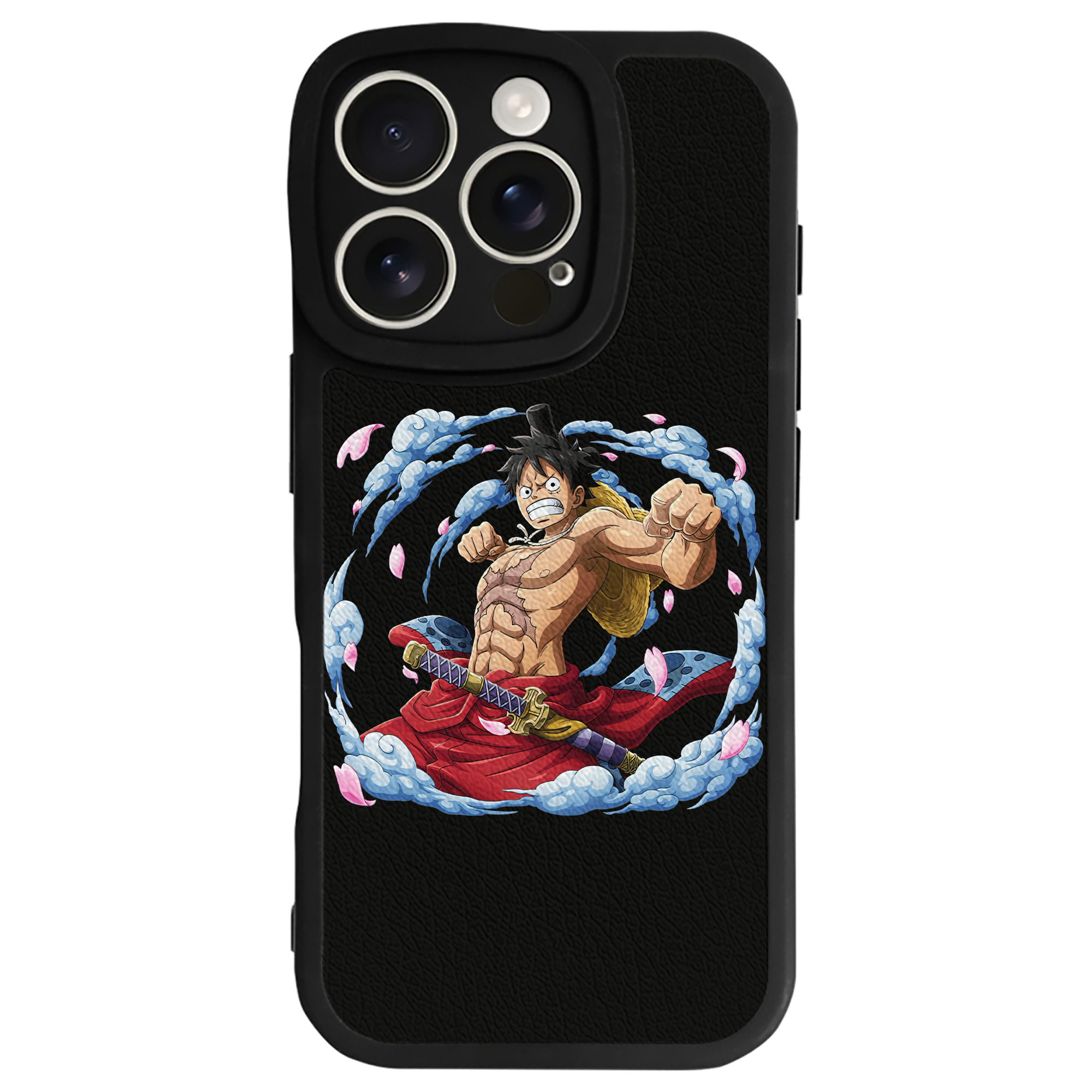（画像用） ワンピース モンキー・D・ルフィ ONE PIECE Monkey D. Luffy 【iPhone 16シリーズ対応】シリコンスマホケース（レザー調） 材質：シリコン